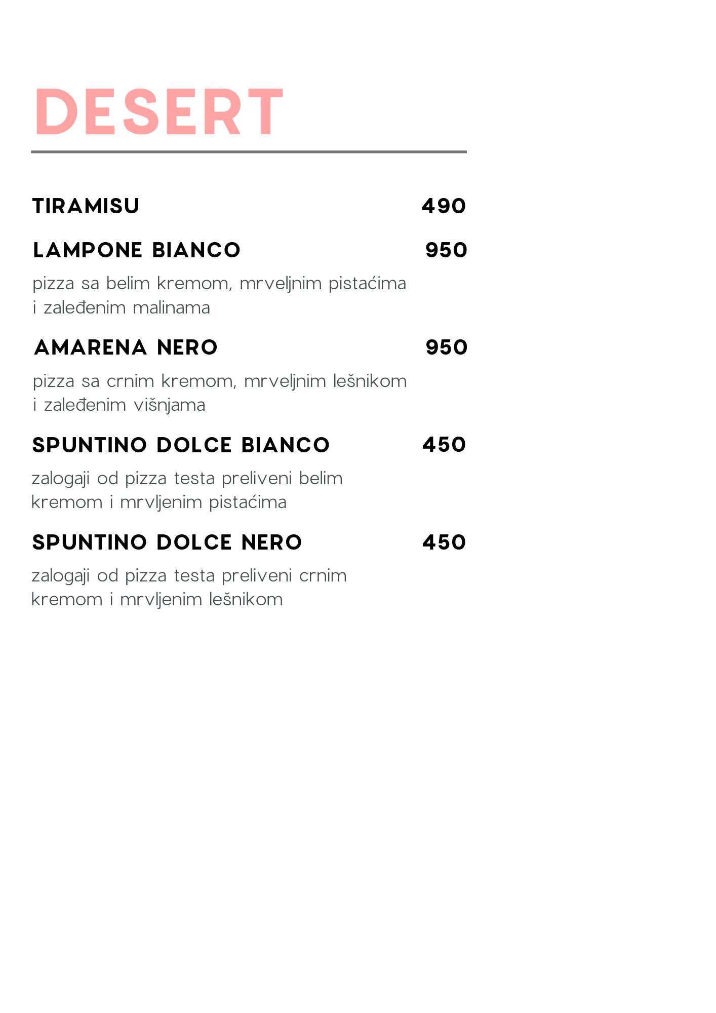 menu food